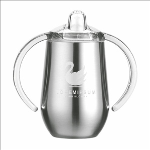 Stainless Steel Straw Sippy Cup with Handles & Silicone Lids, 10oz BPA Free Double Wall Vacuum